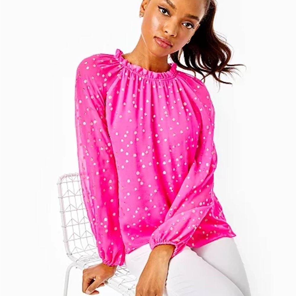 NWT Lilly Pulitzer Caline Silk Top